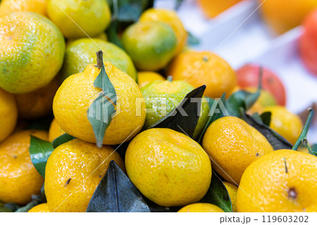 juicy fruit healthy vegetarian fresh market raw citrus food ripe organic sweet background 119603202