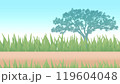 シームレスな草原の背景イラスト 119604048