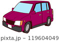 赤いラフな車のイラスト 119604049