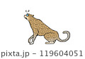 驚くヒョウ 119604051