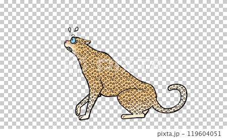 驚くヒョウ 驚くヒョウ 119604051