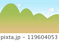 山と空のシンプルイラスト 119604053