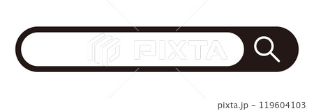 シンプルな検索バーのイラスト素材 119604103