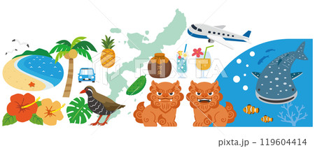 沖縄のイラストセット 119604414