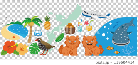 沖縄のイラストセット 119604414