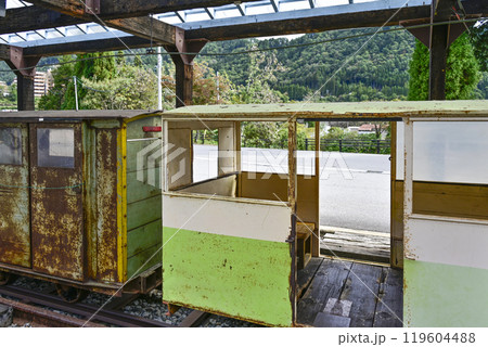 旧奥飛騨温泉口駅前に展示されている車両 119604488