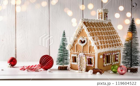 クリスマスのお菓子の家 119604522