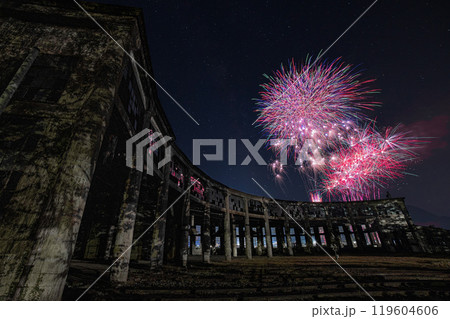 豊後森機関庫と童話の里夏まつりの花火大会 豊後森機関庫と童話の里夏まつりの花火大会 119604606