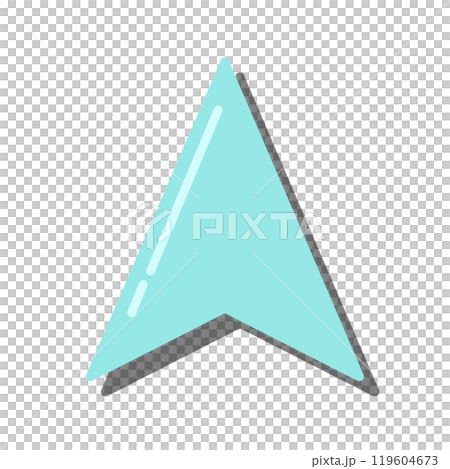 Navigation cursor icon (light blue, reflected light, shadow) 119604673