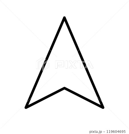 ナビのカーソルアイコン(線画のみ) ナビのカーソルアイコン(線画のみ) 119604695