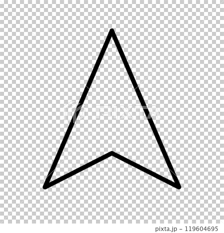 ナビのカーソルアイコン(線画のみ) ナビのカーソルアイコン(線画のみ) 119604695