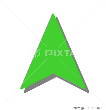 ナビのカーソルアイコン(緑・影) ナビのカーソルアイコン(緑・影) 119604699