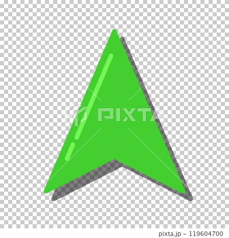 導航遊標圖示（綠色、反射光、陰影） 119604700