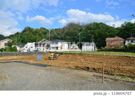 東京郊外の住宅地工事現場 八王子市 東京郊外の住宅地工事現場 八王子市 119604787