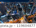車の流れと大阪夜景 119604877