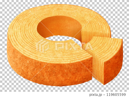 年輪蛋糕平切和移位 年輪蛋糕平切和移位 119605599