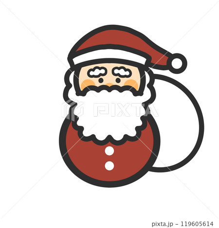 クリスマス素材　サンタ　ミニキャラ 119605614