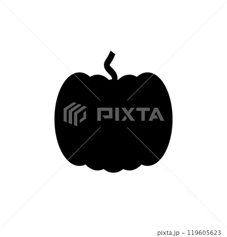 Pumpkin icon on white. 119605623
