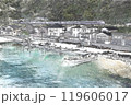 羽越本線　脇川漁港の俯瞰 119606017