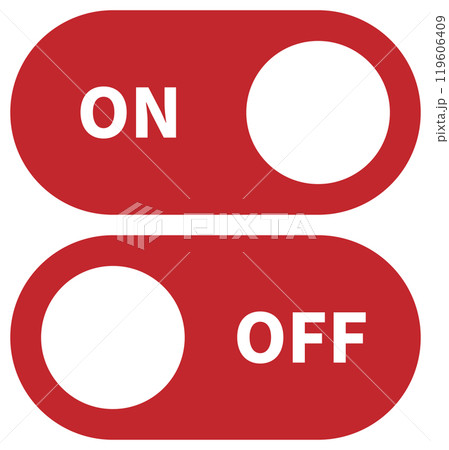 スイッチのアイコン 赤 スイッチのアイコン 赤 119606409