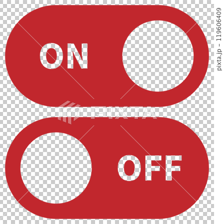 Switch icon red Switch icon red 119606409