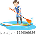 SUPを楽しむ男性 119606686