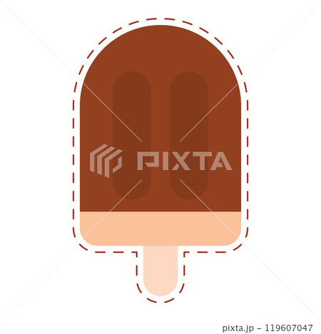 Colored popsicle ice cream icon Vector 119607047