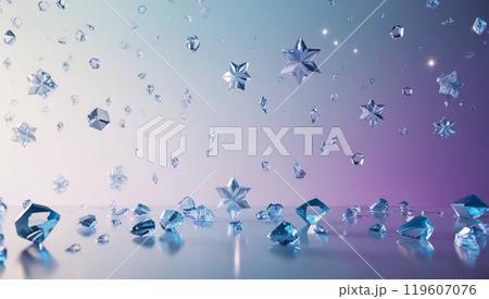 雪の結晶をモチーフにした背景_9 119607076