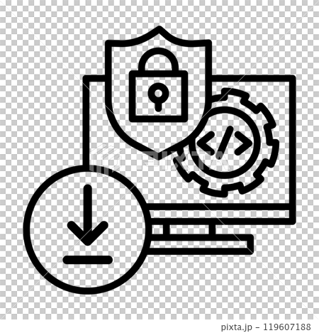 An icon showing antivirus software installed. 119607188