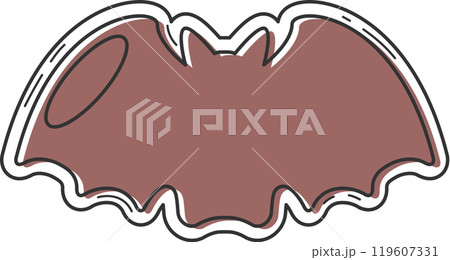 Bat-shaped Halloween chocolate candy for festive treats Vector 119607331