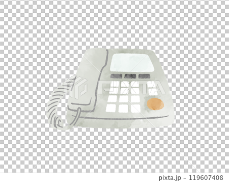 Landline phone - watercolor Landline phone - watercolor 119607408