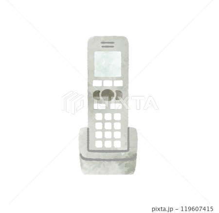 電話の子機-水彩 119607415