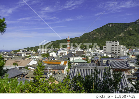 小豆島 土庄町の街並み 香川県土庄町 小豆島 土庄町の街並み 香川県土庄町 119607419