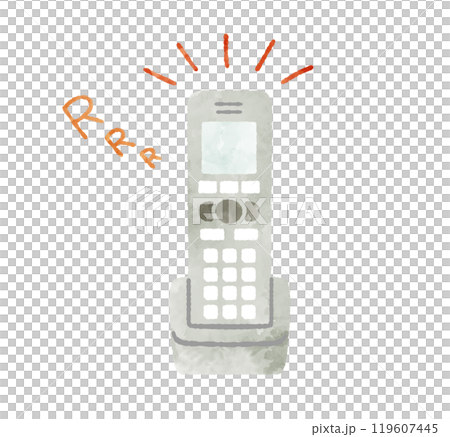 着信中の電話の子機-水彩 119607445