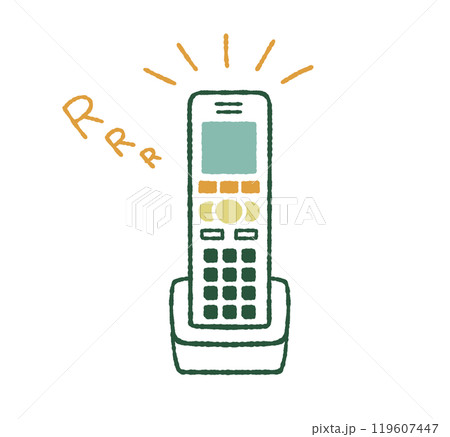 着信中の電話の子機-4色 119607447