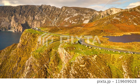 Slieve League in Donegal Ireland - the highest cliffs in Europe - Breathtaking and Stunning Coastal 119609028