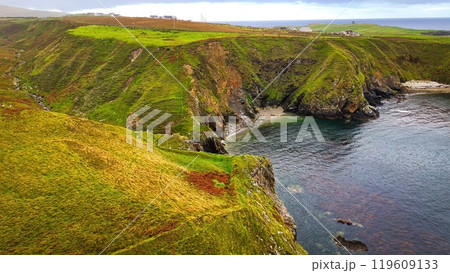 A Beautiful Coastal Landscape Featuring Rocks and Glimmering Water, Capturing Natures Splendor A Beautiful Coastal Landscape Featuring Rocks and Glimmering Water, Capturing Natures Splendor 119609133