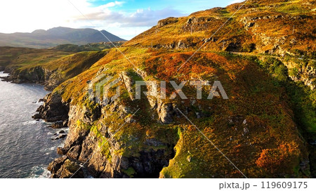 Muckcross Head Donegal Ireland - The breathtaking beauty of the stunning seascape at sunset, with 119609175