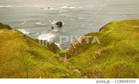 Malin Beg at the west coast of Ireland in Donegal - breathtaking coastal landscape that beautifully Malin Beg at the west coast of Ireland in Donegal - breathtaking coastal landscape that beautifully 119609350
