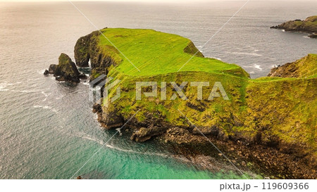 Malin Beg at the west coast of Ireland in Donegal - breathtaking coastal landscape that beautifully 119609366