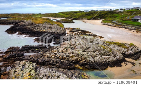 A Beautiful Coastal Landscape Featuring Rocks and Glimmering Water, Capturing Natures Splendor A Beautiful Coastal Landscape Featuring Rocks and Glimmering Water, Capturing Natures Splendor 119609401