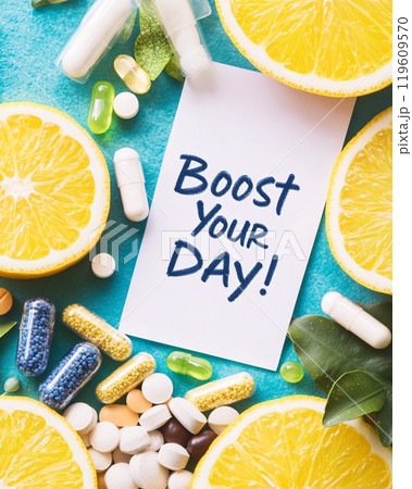 Vitamin and dietary supplements for healthy in daily life 119609570