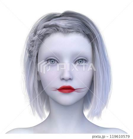 ホラーメイクアップの女性 119610579