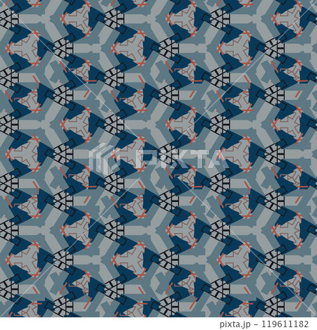 Abstract line shape geometric motif basic pattern continuous background. Oriental style tile modern lux fabric design textile swatch. Abstract line shape geometric motif basic pattern continuous background. Oriental style tile modern lux fabric design textile swatch. 119611182