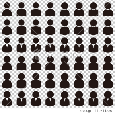 様々なの人アイコンのベクターイラストセット 119611280