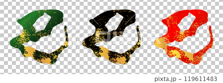 Calligraphy for the year of the snake "Snake" brush character set 07 119611483