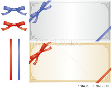 金色と銀色の高級感のあるクーポン券セット 金色と銀色の高級感のあるクーポン券セット 119612246