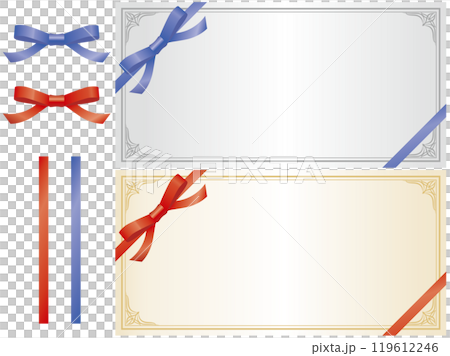 金色と銀色の高級感のあるクーポン券セット 金色と銀色の高級感のあるクーポン券セット 119612246