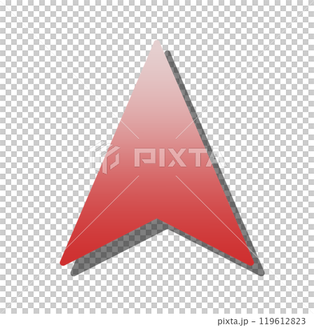 Navigation cursor icon (gradient red/shadow) 119612823