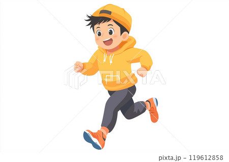 ランニングをする若い男性 119612858